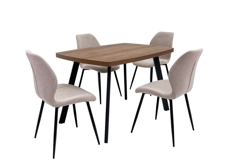 PANAMA Dark Oak Rectangular Fixed Dining Tables & Conway Chairs - Image 11