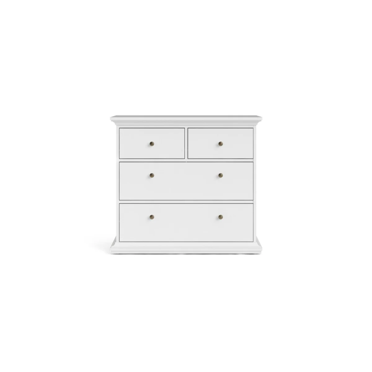 Paris 4 Drawer Chest - White - Image 2