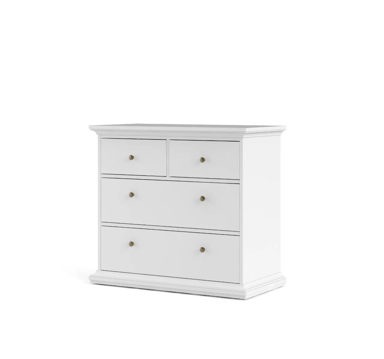 Paris 4 Drawer Chest - White - Image 3