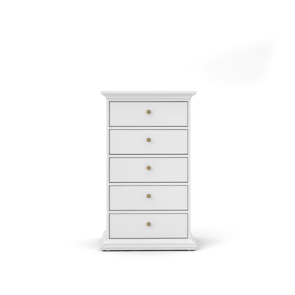 Elegant White 5 Drawer Chest - Paris Collection - Image 3