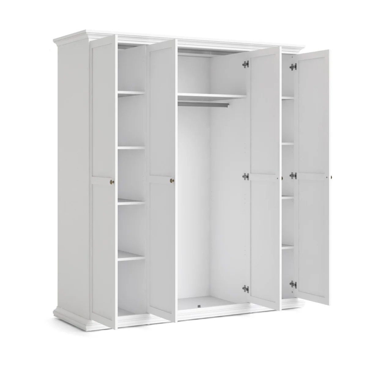Paris Wardrobe with 4 doors - White - Image 2