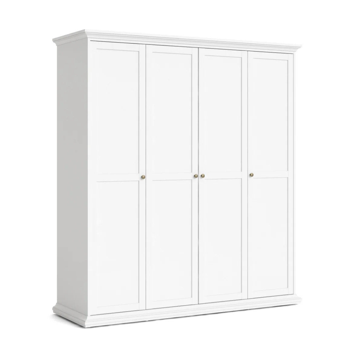 Paris Wardrobe with 4 doors - White - Image 3