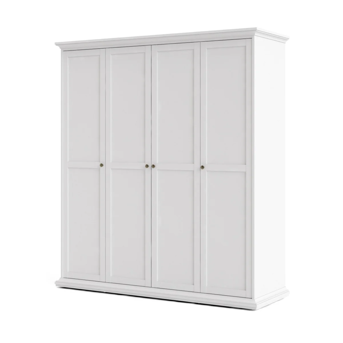 Paris Wardrobe with 4 doors - White - Image 4