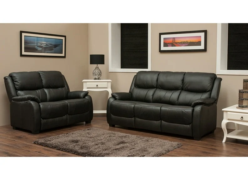 Parker Half-Leather Fixed Two Seat Sofas - Image 3
