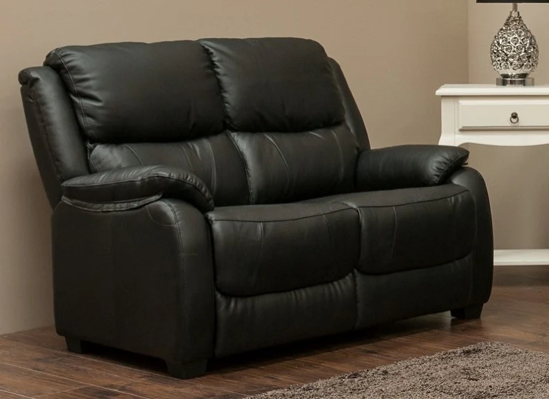 Parker Half-Leather Fixed Two Seat Sofas - Image 4