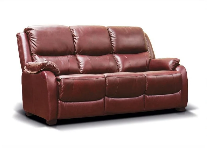 Parker Fixed Half-Leather Three Seat Sofas - Image 7