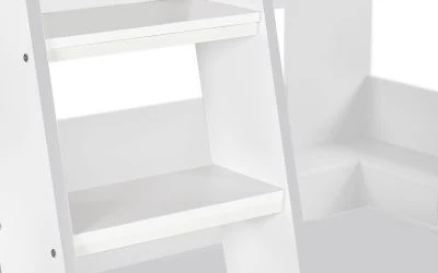 Parsec Bunk Bed – All White with Built-In Shelving and Glow-in-the-Dark Ladder - Image 10