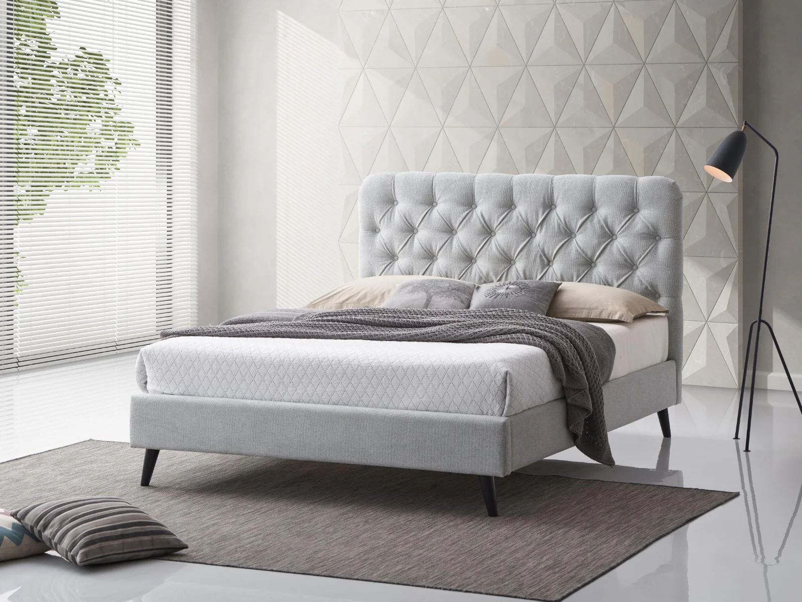 Pemberton Bedframe – Tufted Fabric Design - Image 3