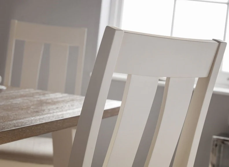 Set Of Pembroke Oak & White Dining Chairs - Image 3