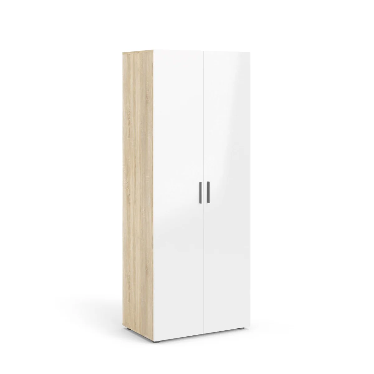 Pepe 2 Door Wardrobe – Oak with White High Gloss (Pre-order only)