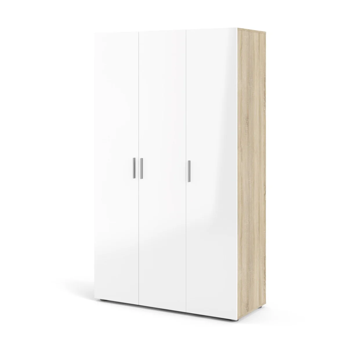 Pepe 3 Door Wardrobe - Oak with White High Gloss