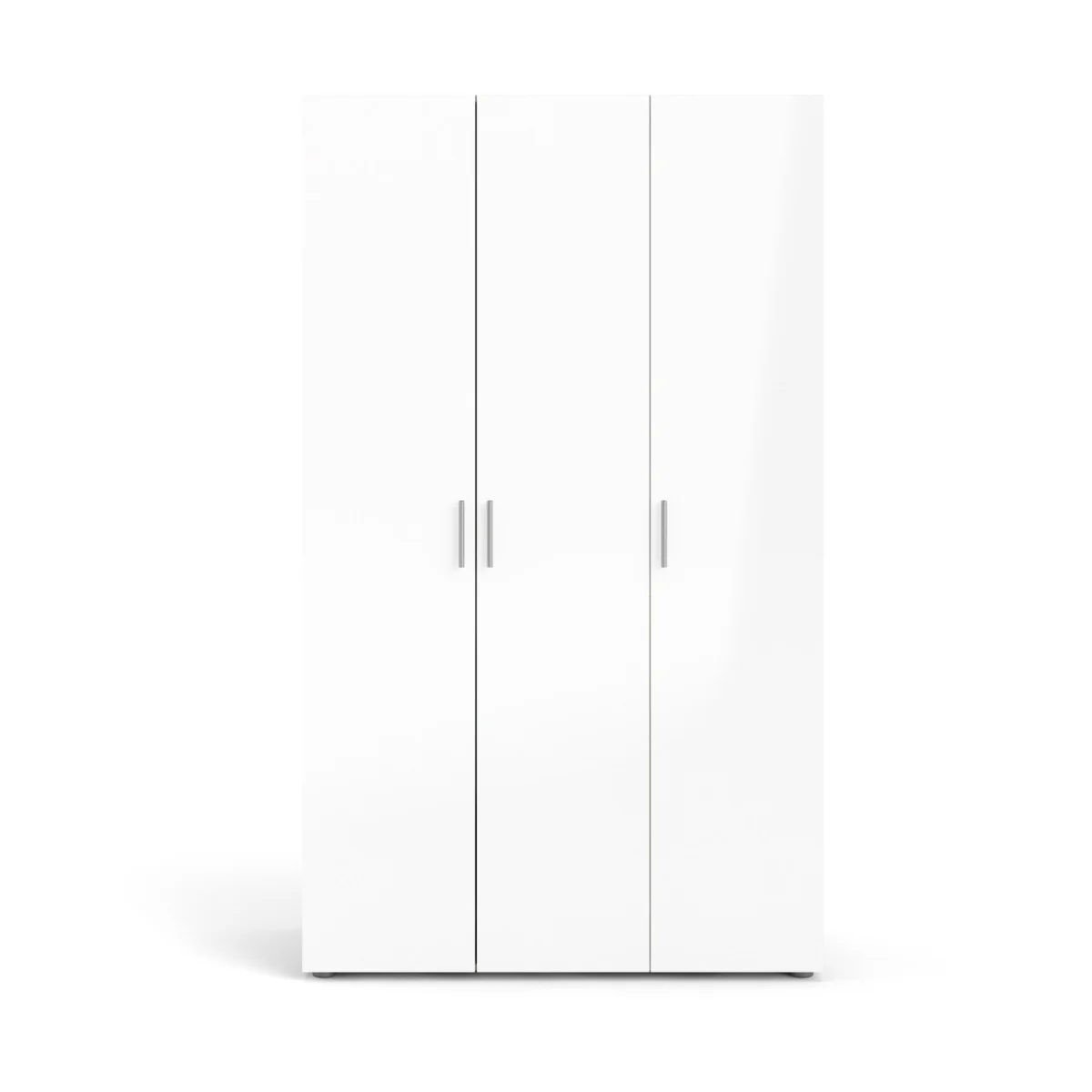 Pepe 3 Door Wardrobe - Oak with White High Gloss - Image 2