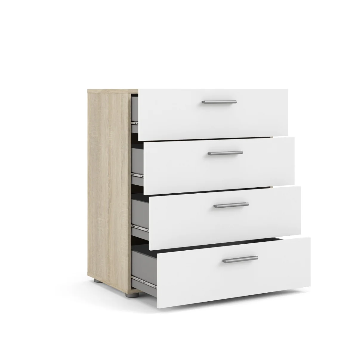 Pepe 4 Drawer Chest - Oak with White High Gloss - Image 2
