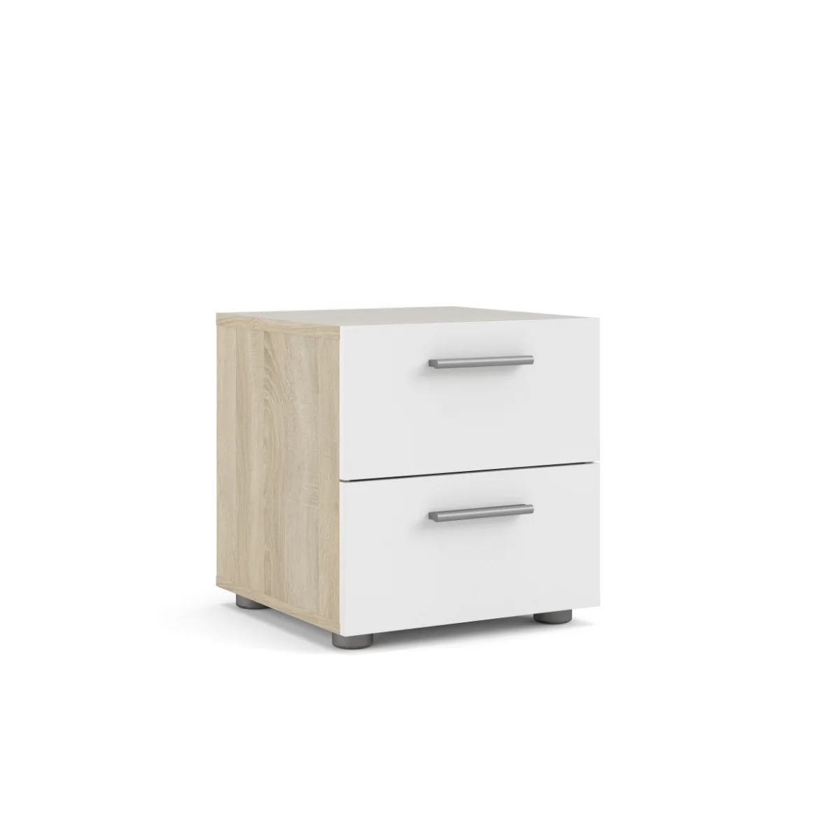 Pepe Nightstand - Oak with White High Gloss - Image 3