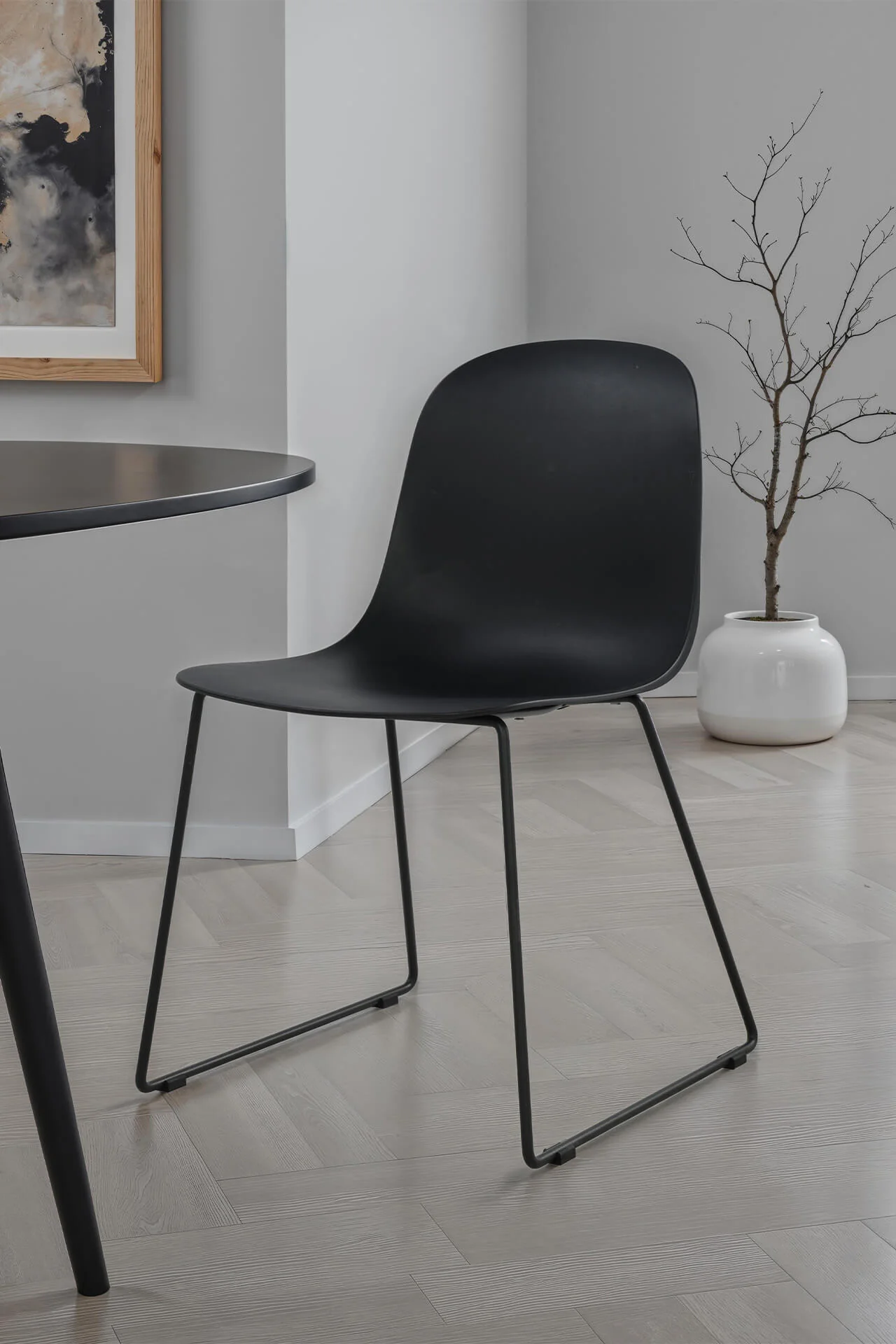 Pico Dining Chair – Black with Metal Legs - Image 7