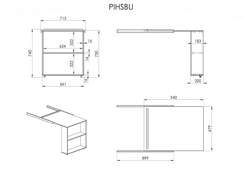Pino Mid-Sleeper Desks - Image 5