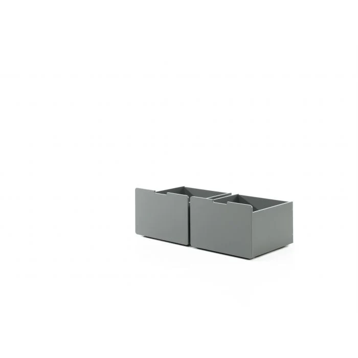 PINO Set of 2 Drawers for Mid Sleeper H85cm – Grey Storage Solution