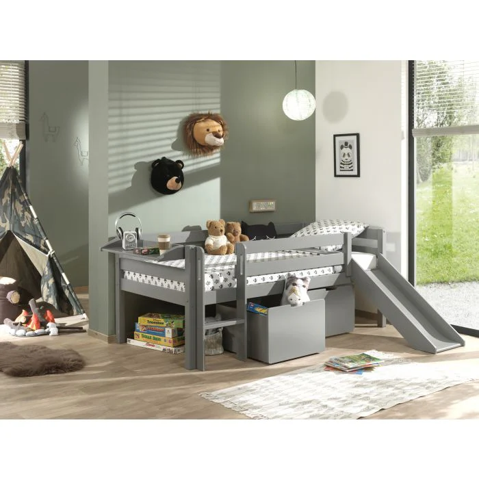 PINO Set of 2 Drawers for Mid Sleeper H85cm – Grey Storage Solution - Image 2