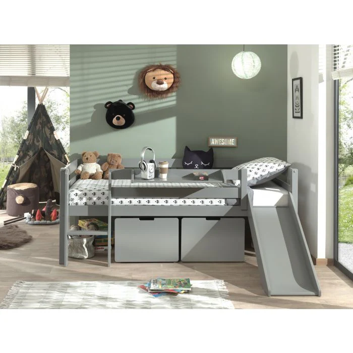 PINO Set of 2 Drawers for Mid Sleeper H85cm – Grey Storage Solution - Image 3