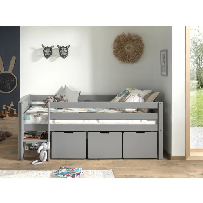 PINO SET OF 3 DRAWERS FOR MID SLEEPER H85CM GREY - Image 3