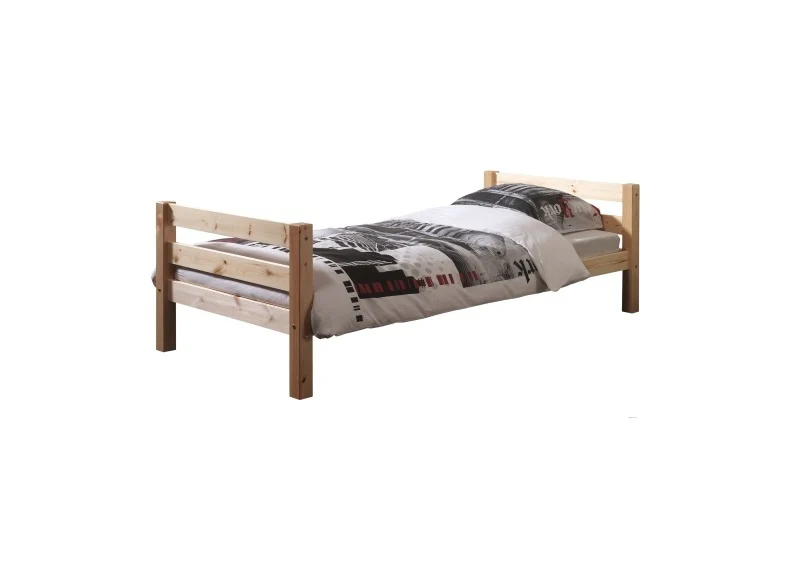 Pino Single Bedframe – Scandinavian Pine with Slatted Base 200x90cm - Image 6