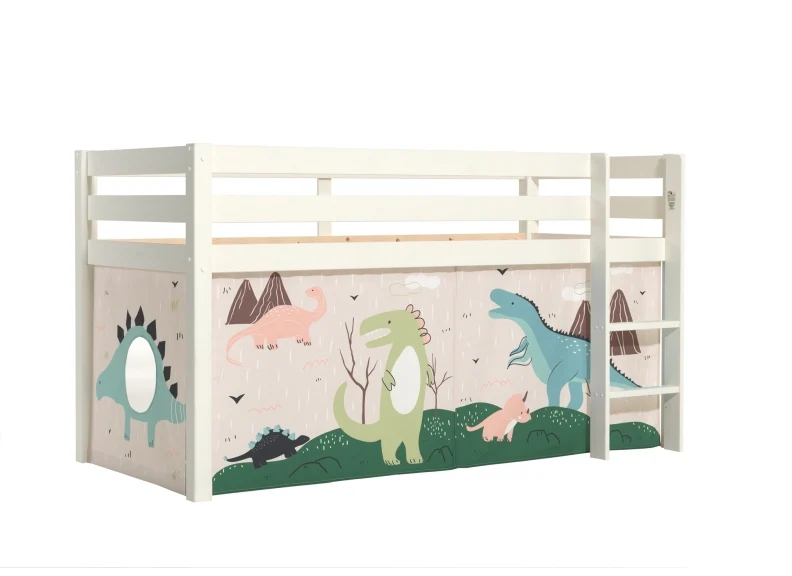 Pino White Mid-Sleeper W/Optional Curtain & Slide - Image 16
