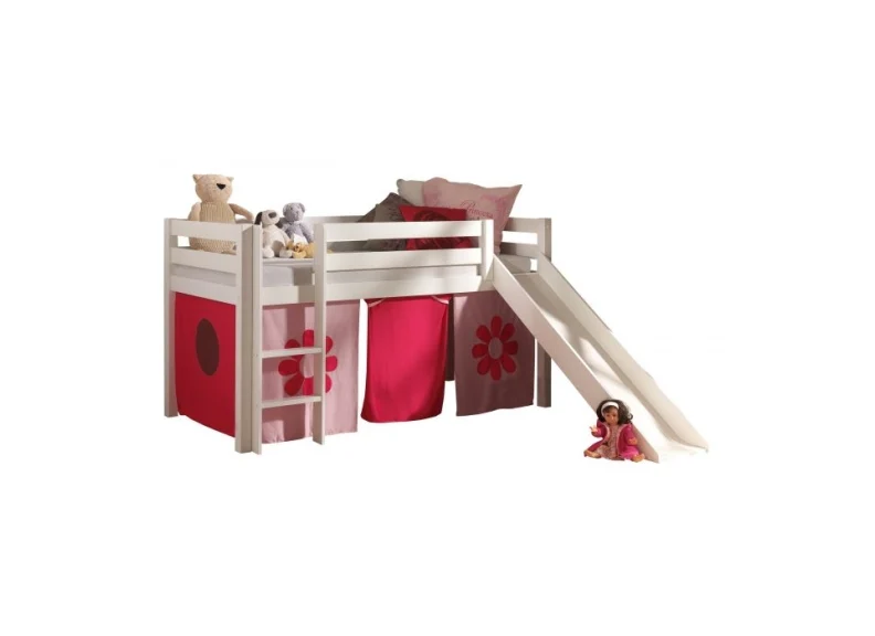 Pino White Mid-Sleeper W/Optional Curtain & Slide - Image 36