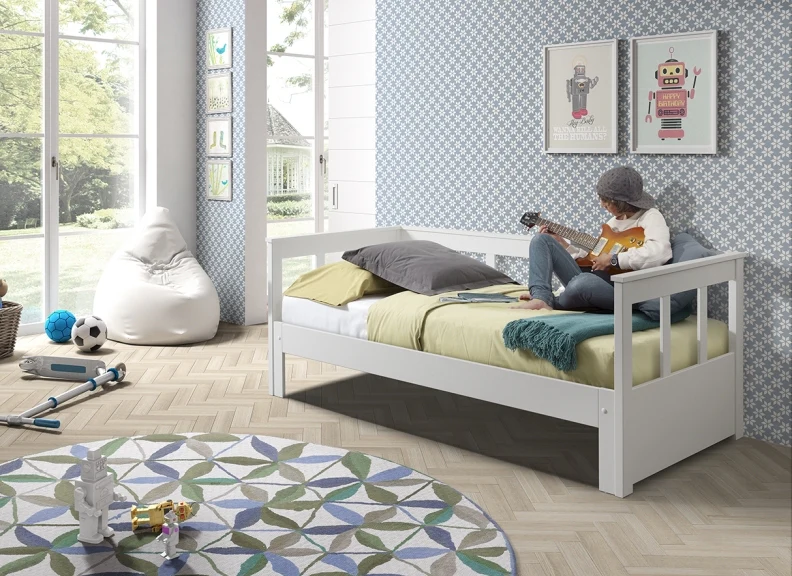 Pino White Pull Out Captain Bed W/Optional Drawer - Image 10