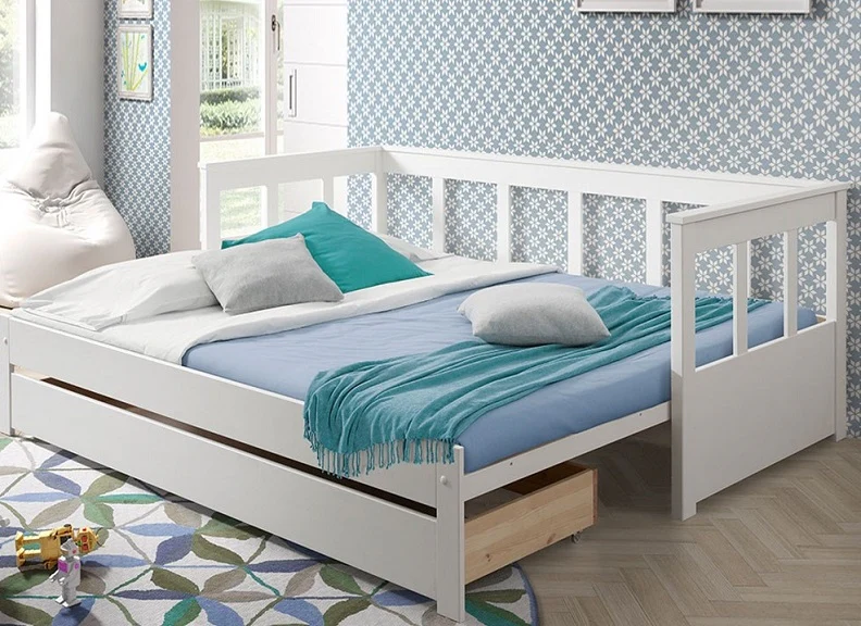 Pino White Pull Out Captain Bed W/Optional Drawer - Image 7