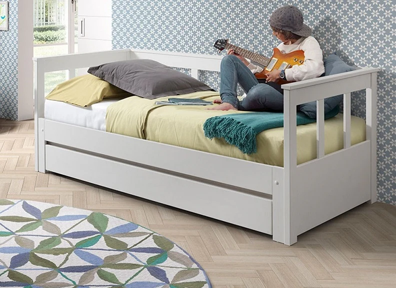 Pino White Pull Out Captain Bed W/Optional Drawer - Image 9