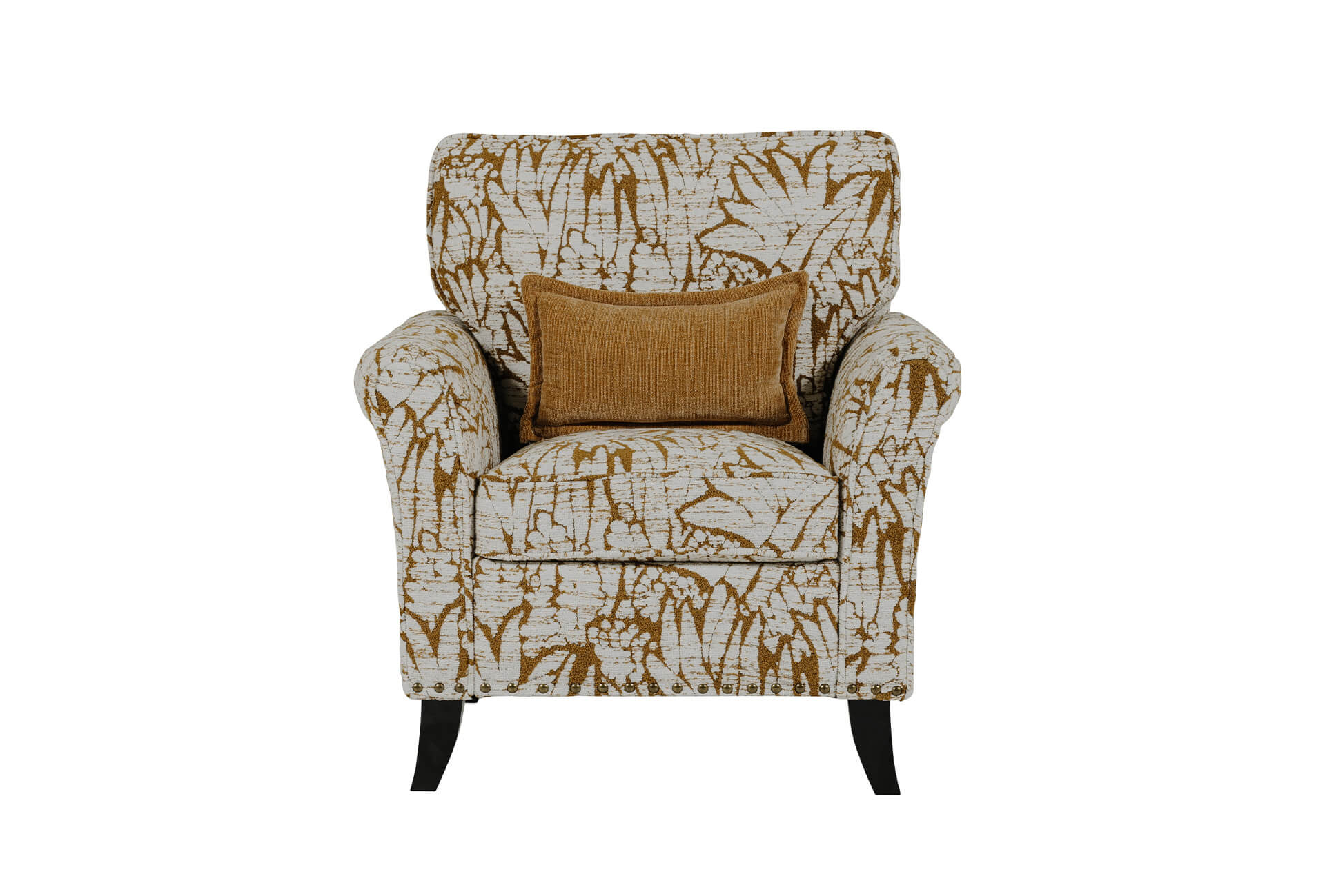 Pippa Accent Chair – Mustard Upholstered with Scatter Cushions - Image 10