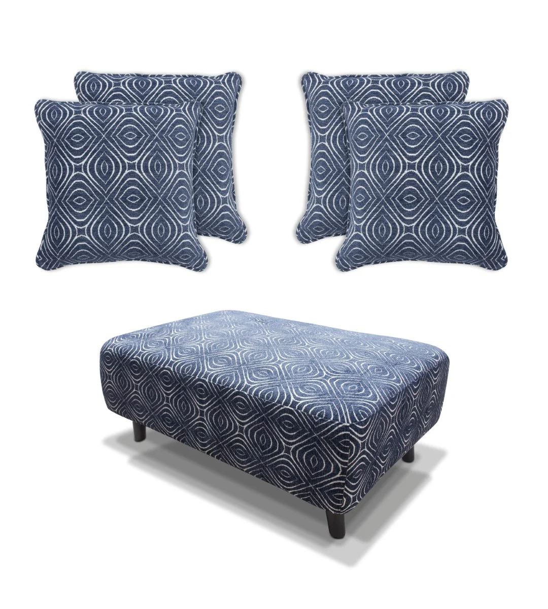 Poppy Footstool & Cushion Sets – Fabric Footstool with Four Cushions - Image 10