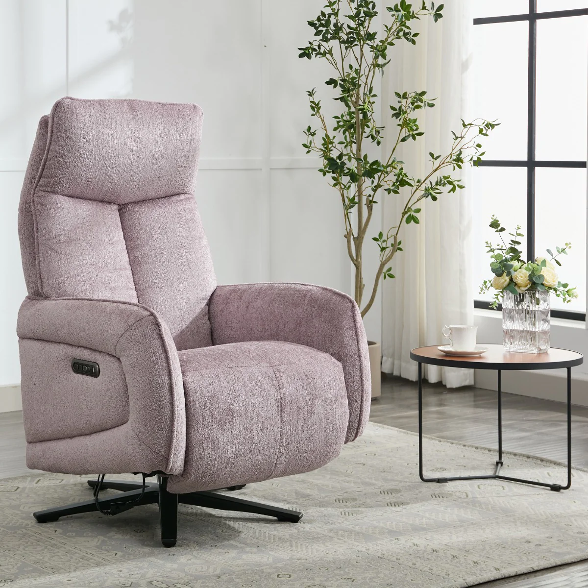 Prestige Fabric Swivel Chair - Lavander - Image 6