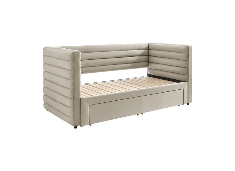 Procyon Velvet Day Beds W/Drawers - Image 4