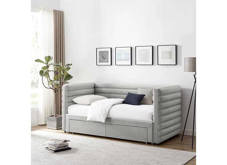 Procyon Velvet Day Beds W/Drawers - Image 7
