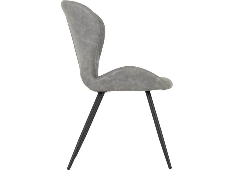 Quebec Faux Leather Dining Chairs – Black Metal Frame 905mm (Sold In Fours) - Image 7