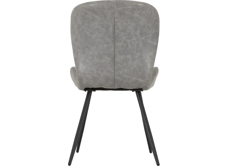 Quebec Faux Leather Dining Chairs – Black Metal Frame 905mm (Sold In Fours) - Image 8