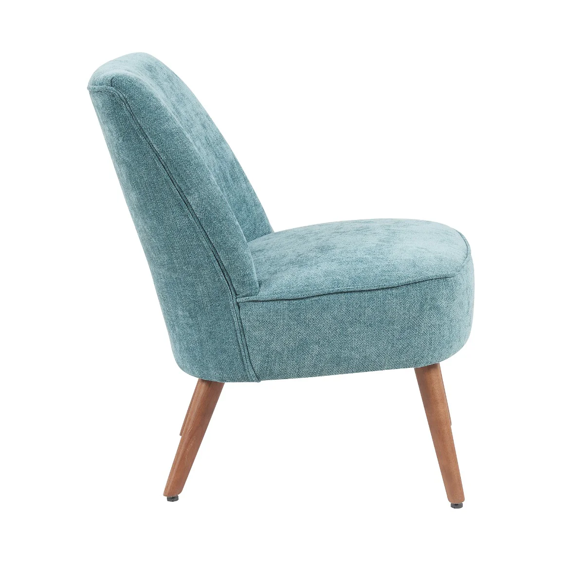 Reagan Bedroom Chair – Teal Fabric with Stained Legs - Image 2