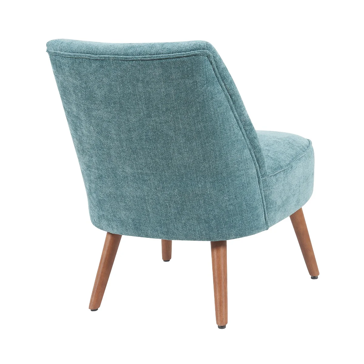 Reagan Bedroom Chair – Teal Fabric with Stained Legs - Image 3
