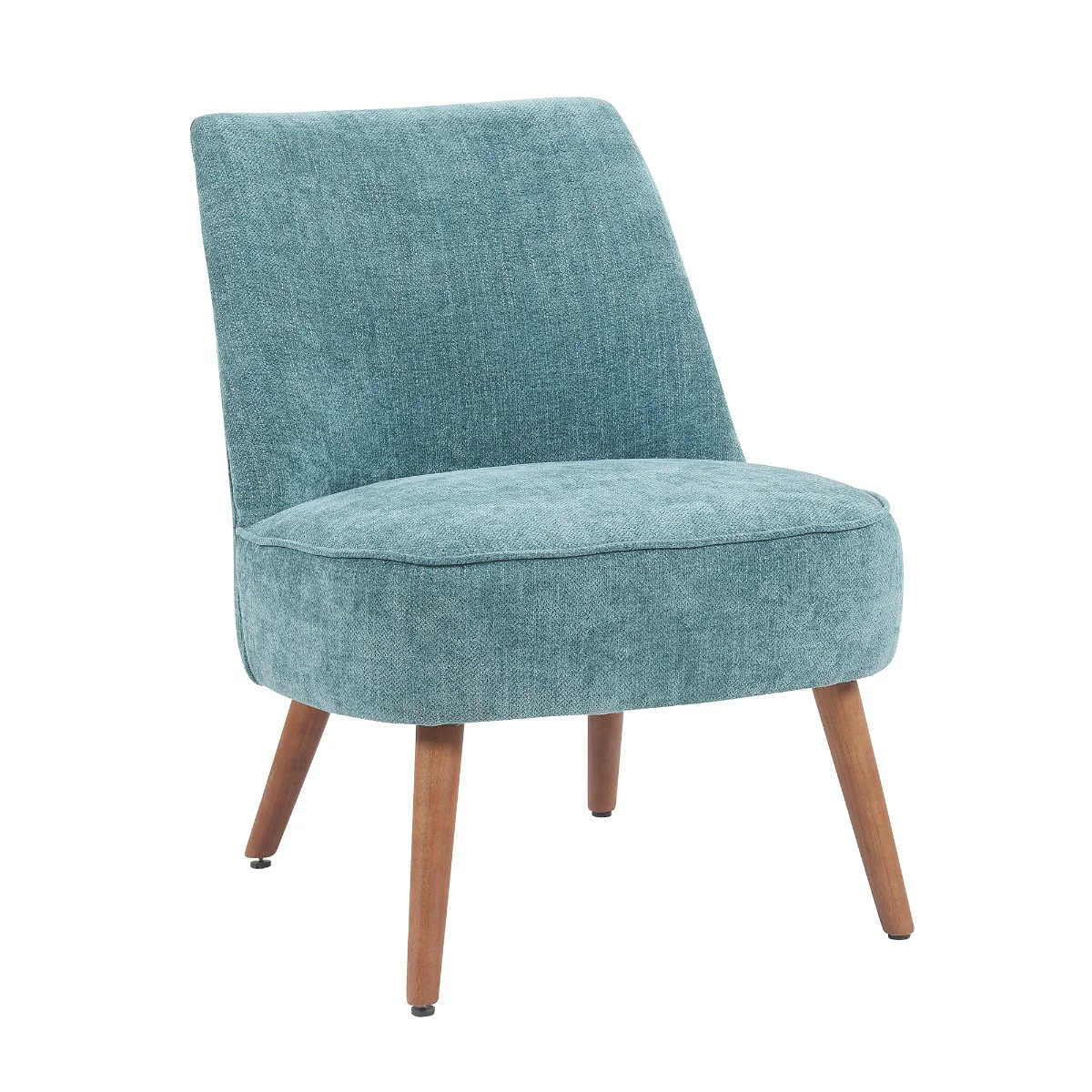 Reagan Bedroom Chair – Teal Fabric with Stained Legs - Image 6