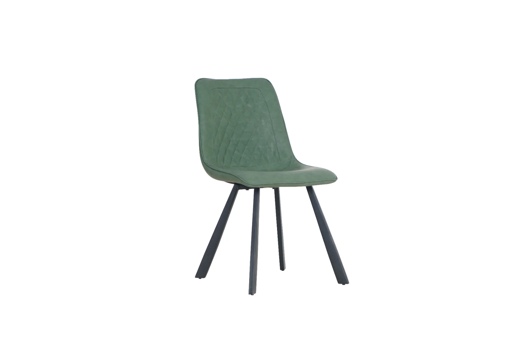 Retro Dining Chair – Sage Green Upholstered with Ergonomic Design - Image 2