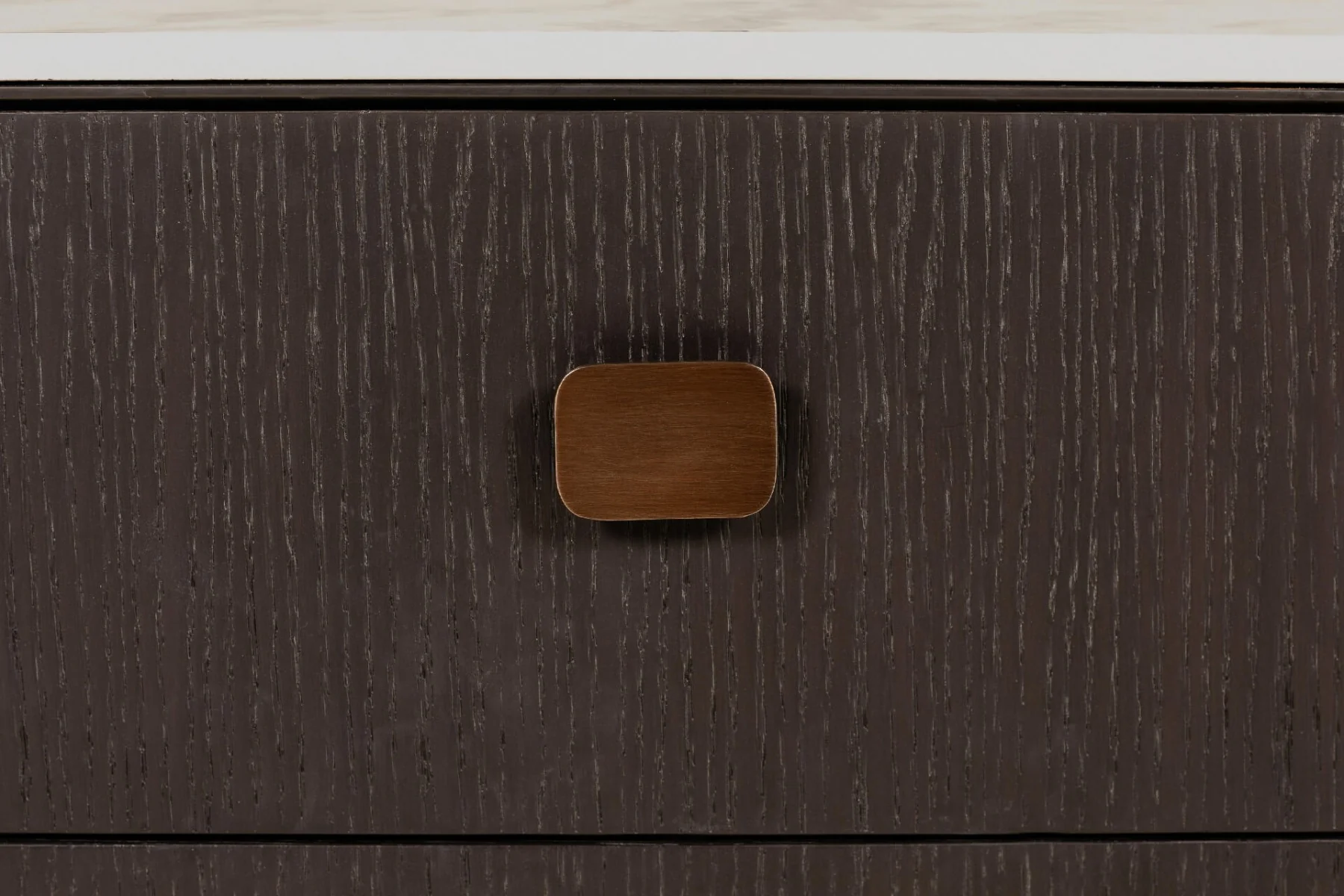 Rhodes 2 Drawer Bedside Table – Ebony with Sintered Stone Top - Image 7