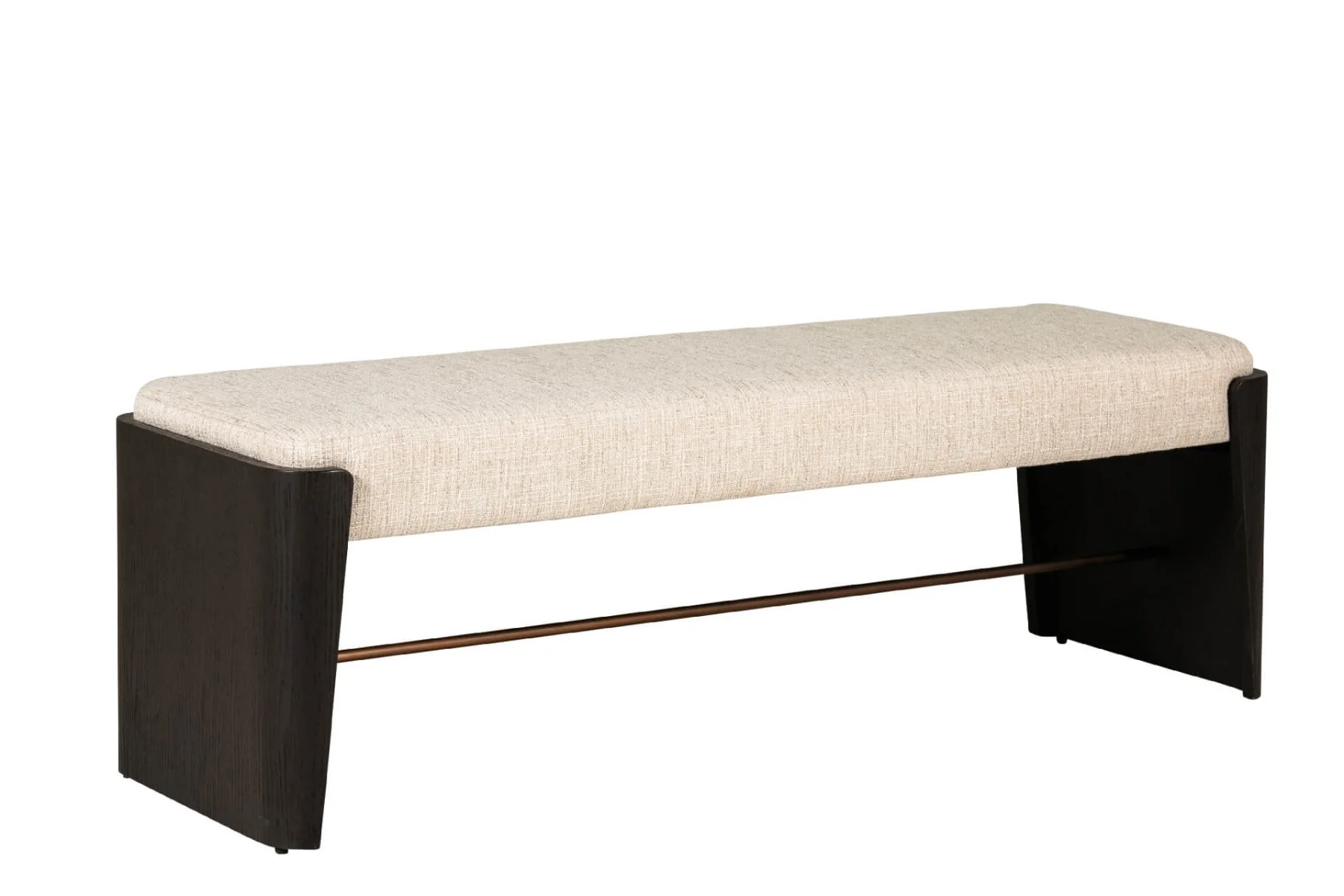 Rhodes End of Bed Bench – Ebony Finish with Luxurious Design 1397mm