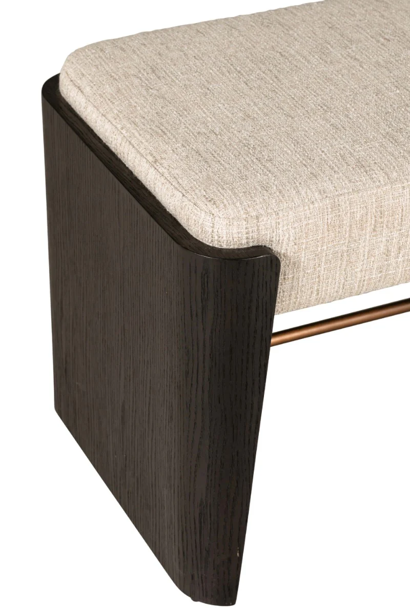 Rhodes End of Bed Bench – Ebony Finish with Luxurious Design 1397mm - Image 4