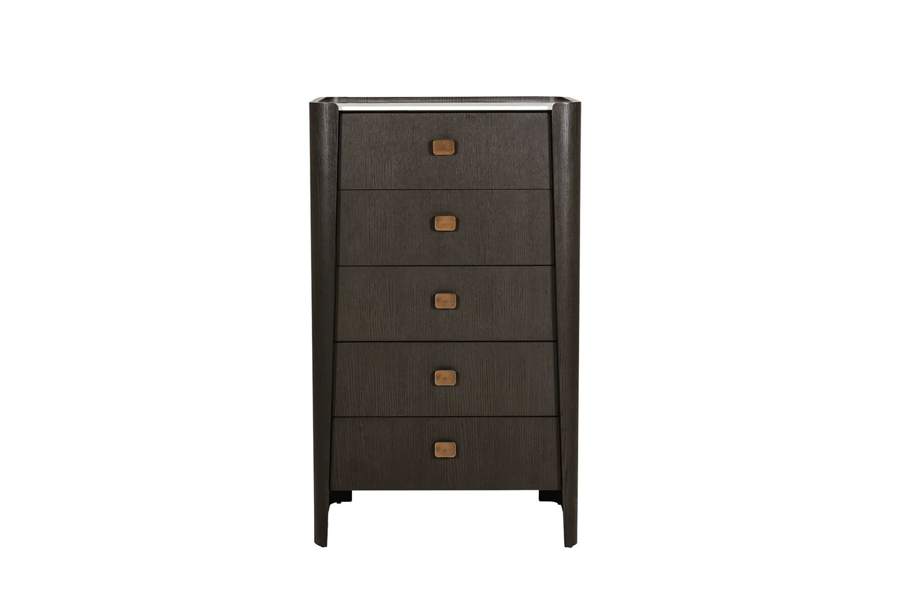 Rhodes Tall 5 Drawer Chest – Ebony with Sintered Stone Top - Image 3