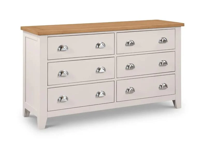 Richmond Grey Six Drawer Wide Chest - Image 4
