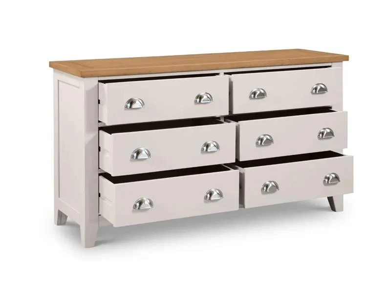 Richmond Grey Six Drawer Wide Chest - Image 5