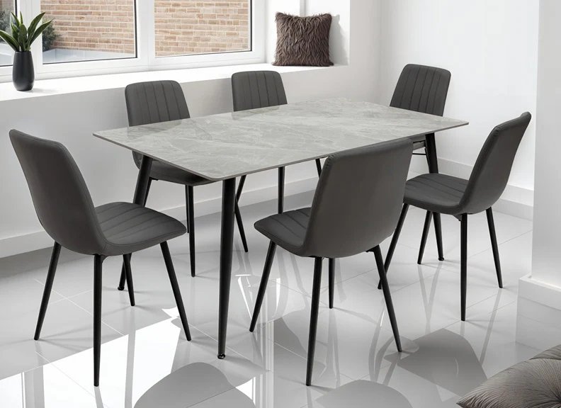Riga Grey Dining Tables W/611 Chairs