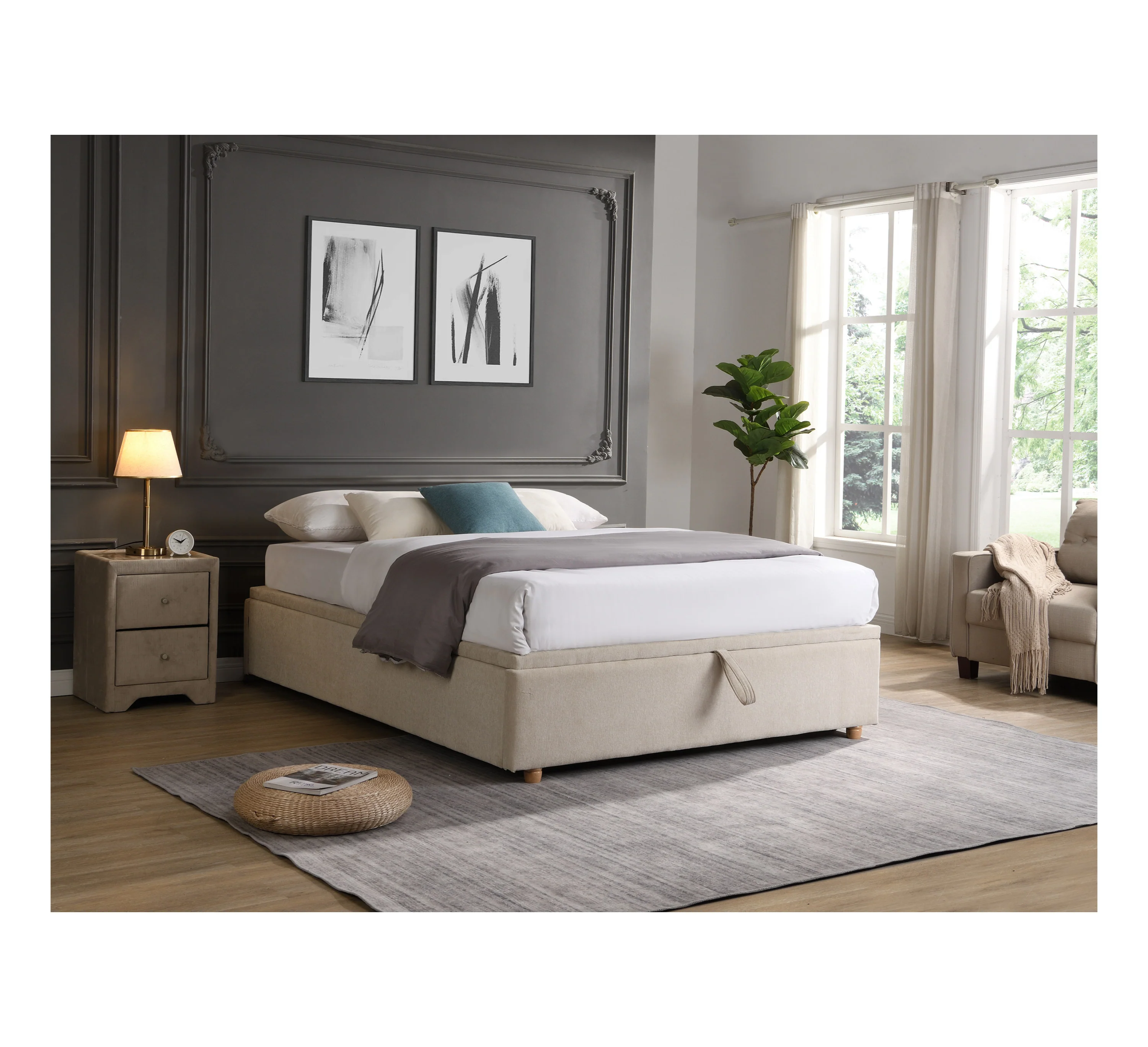 Rio Storage Base with Optional Headboard – Gas-Lift Feature - Image 7