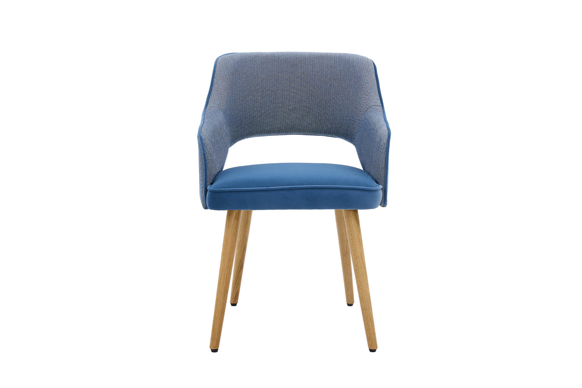 Ripley Dining Chair – Blue Two-Tone Upholstery with Solid Oak Legs - Image 9